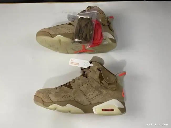 Cheap Travis Scott Khaki Retro Air British 6 Jordan DH0690-200 0508